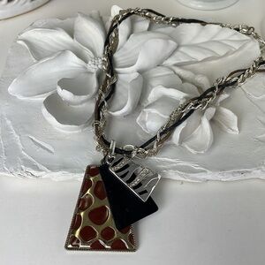 Necklace Leopard Zebra Print Design